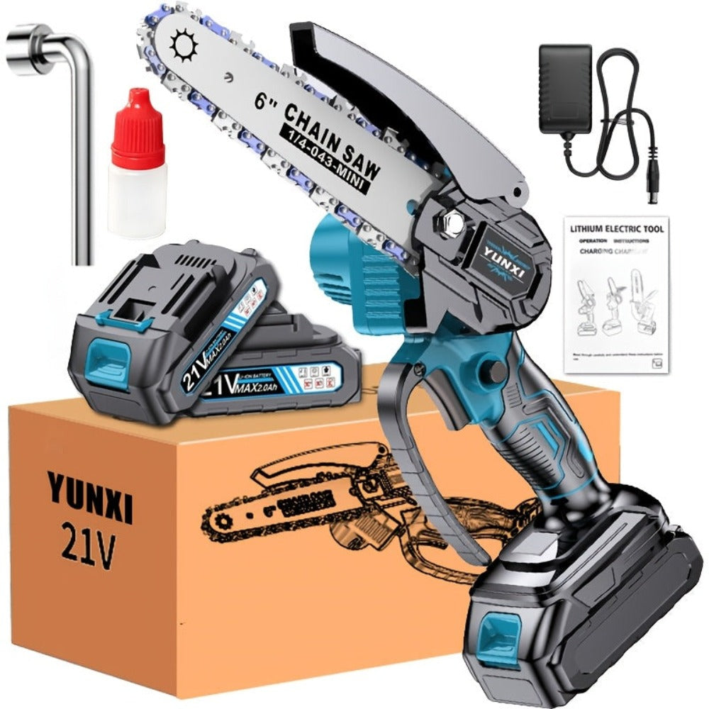 Motosierras Eléctricas Inalámbricas, Motor sin Escobillas, Ajustable en Múltiples Niveles, Herramienta de Potencia, con Protector de Salpicaduras, Ideal para Podar Ramas y Madera en Patios y Jardines, Regalo Perfecto para Hombres, Esposos y Padres, Opcion