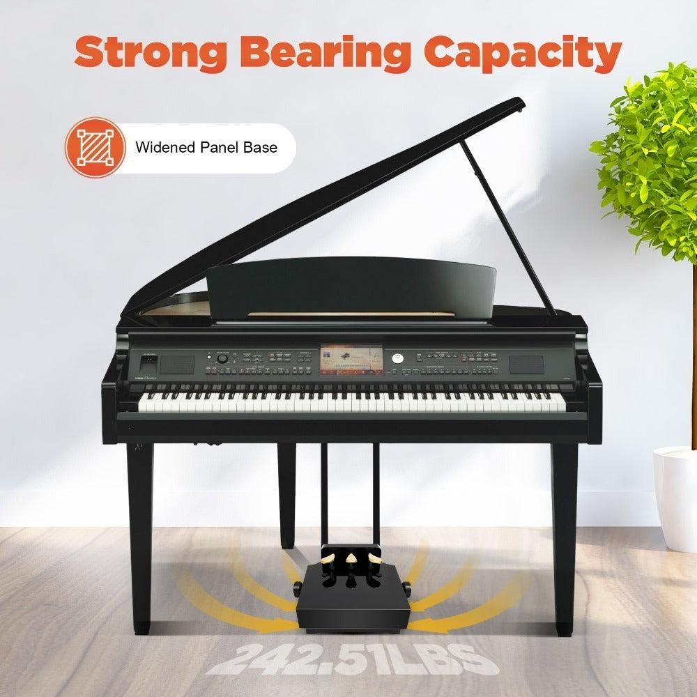 Extensor de Piano para Niños, Elevador de Pedal para Niños, Altura Ajustable con 3 Pedales, Accesorio de Ayuda, Modelo PA-23,