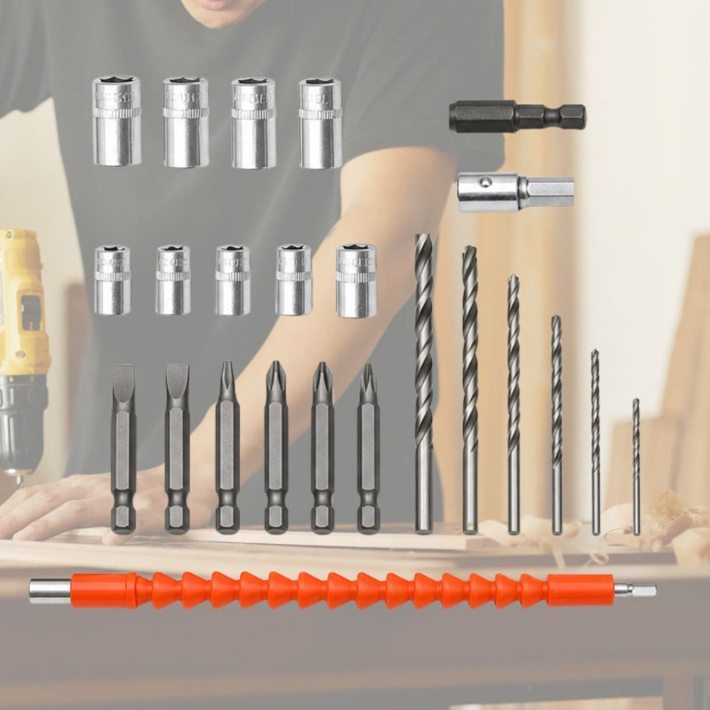 Juego de herramientas de taladro eléctrico, kit de destornillador eléctrico, adecuado para herramientas de perforación de mejoras para el hogar, esencial para la familia, adecuado para muebles, herramientas eléctricas industriales