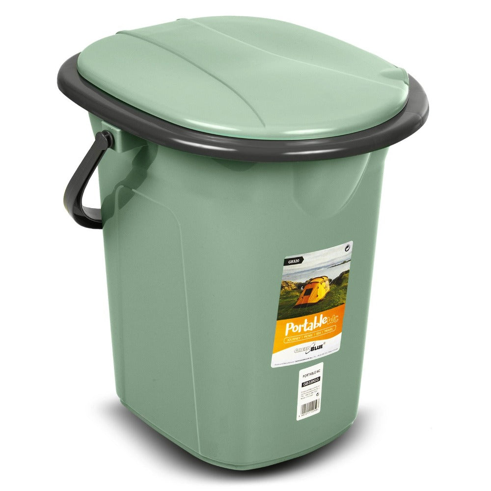 Baño Portátil de Viaje 19L VerdeAzul GB320 para Hasta 120kg