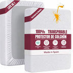 KingnetStore - Protector de colchón/Cubre colchón Ajustable, de Rizo, Transpirable. Elástico En Todo El Contorno. Variedad de Medida Disponible, Colchón hasta 30 CM Altura