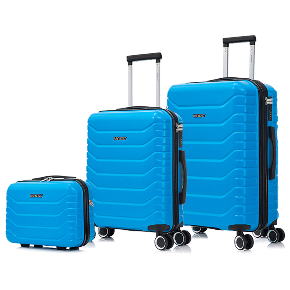 Juego de 3 Maletas 55x40x20cm ABS+Policarbonato | Maleta Mediana Expandible 66x45x27.50 - 30cm Extendido - 23kg | Neceser 29cm | Semirrígida trolley 4 ruedas giratorios a 360º cierre numérico - Negro/AzulMarino/RosaDorado/Turquesa/Menta/Verde/Amarillo/Ros