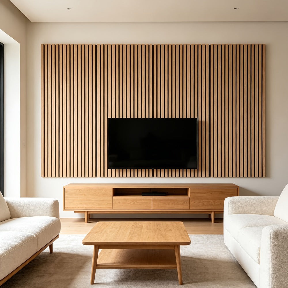 Paquete de 2/4 Paneles Acústicos Autoadhesivos, Tamaño 60*120 Cm, Fieltro Absorbente de Sonido, Diseñados Específicamente para Aislamiento Acústico y Reducción de Eco. Paneles de Pared Decorativos con Diseño de Grano de Madera, Adecuados para Decorar las