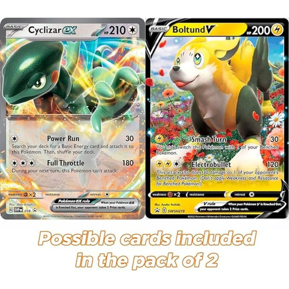 Paquete de 2 Cartas Jumbo Oficiales de Pokémon en Formato Xxl (Inglés) – Rareza Aleatoria (V/Vmax/Gx/Holo)