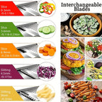 Cortador Profesional de Verduras de Acero Inoxidable, Rallador Ajustable - Accesorios de Cocina para Cebolla y Papa, Herramienta Práctica para Cocinar y Saltear Rápido en Fiestas, Regalos de Navidad y Halloween