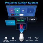 Proyector Magcubic HY300Pro+, nativo 720P con soporte para 8K, relación de proyección 0.9:1, incluye un control remoto, 280 ANSI, ideal para salas de cine en casa, perfecto para proyectar películas en paredes