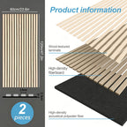 Paneles acústicos de fieltro y madera de 2/4 piezas de 120×60 cm, eficaces para el aislamiento acústico y la reducción de ruido para crear un espacio tranquilo y cómodo. Calidad prémium, fácil instalación, ideales para salas de estar, salas de reuniones y