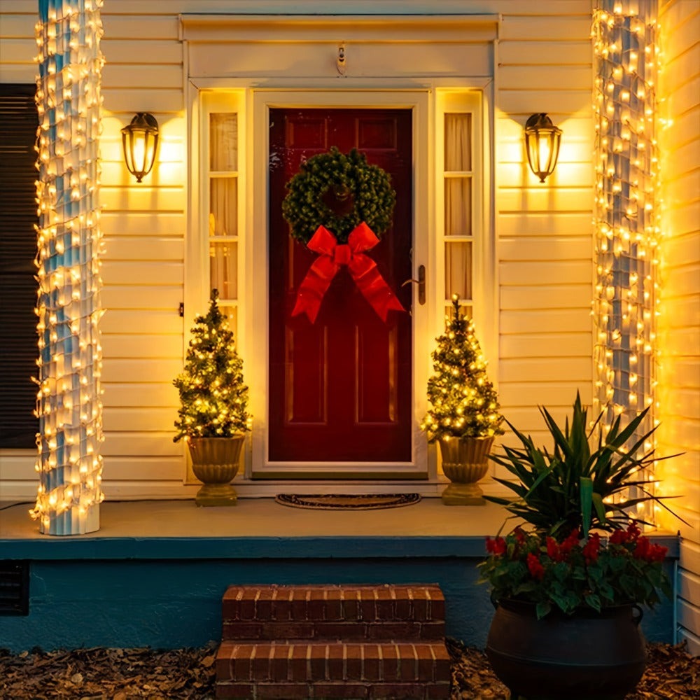 Guirnaldas de luces de hadas para exterior de 60+3 m, 700 LED de luz cálida con 8 modos, control remoto, temporizador y función de memoria, aptas para exterior e interior, bodas, fiestas