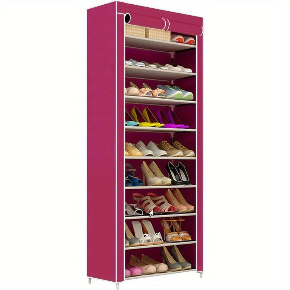 Estantería para Zapatos de 9 Niveles, Armario para Zapatos, Almacenamiento de Zapatos, Capacidad para Aproximadamente 27 Pares de Zapatos, Estante Sencillo (58 x 28 x 160 cm)
