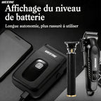 Kit de aseo eléctrico WEEME para hombre, , 3 piezas - Cortapelos + Recortador de barba + Máquina de afeitar eléctrica, carga USB, pantalla LCD de nivel de batería, ideal para peinado/afeitado/esculpir, uso en casa y viajes familiares en coche, regalo del