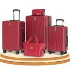Juego de 5 piezas de equipaje, juego de viaje para trolley de negocios y viajes, cerradura TSA, ruedas de 360°