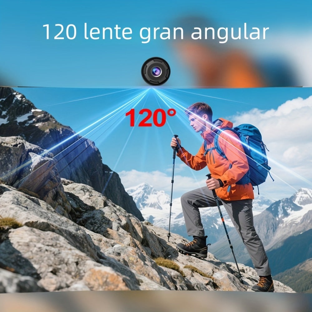 Cámara Inalámbrica HD 1080P Portátil con Control Remoto a Través de la App Móvil, Grabación de Audio y Video, Fácil de Usar, Expandible con Tarjeta TF, Grabación en Bucle, Ideal para Seguridad en el Hogar, Deportes, Investigaciones, Registros de Aprendiza