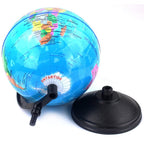 Globo Terráqueo en Español de 14 cm (Diámetro) – Esfera Giratoria Educativo y Decorativo, con Meridiano Graduado y Base Estable