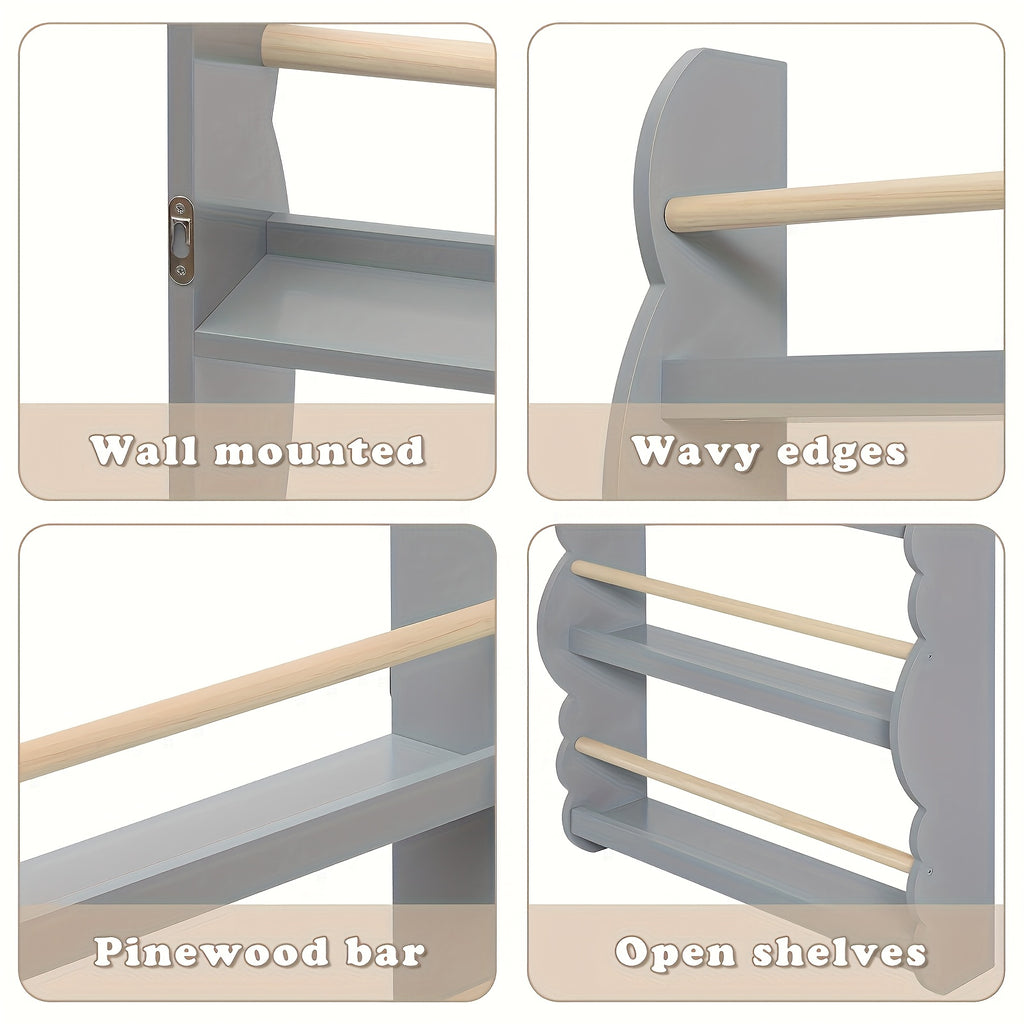 Librerías y estanterías | 1pc Estante Organizador de Libros con Estanterías para Almacenar Libros, Pino E1 MDF, Sala de Juegos o Sala de