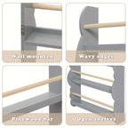 Librerías y estanterías | 1pc Estante Organizador de Libros con Estanterías para Almacenar Libros, Pino E1 MDF, Sala de Juegos o Sala de