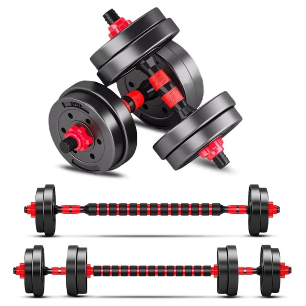 Conjunto de mancuernas ajustables 2 en 1, con barras, multifuncionales 10KG-15KG-20KG-30KG. Conjunto de pesas con conexión de barra combinable libremente, 10/15KG/20KG/30KG... Ajustable, mancuernas cortas y largas, cierres en forma de estrella y tubo de c
