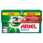 Pack De Ariel All-in-One Detergente Lavadora Líquido en Cápsulas/Pastillas,19+7 ( 26-130) Lavados, Más Poder Extra Quitamanchas, Limpieza Profunda