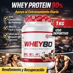 Whey Protein 80% – Proteína de Suero para Entrenamiento y Recuperación – 1 kg