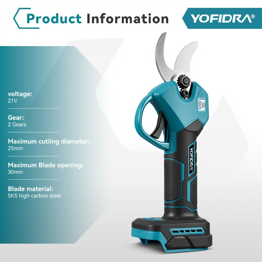 Tijeras de podar eléctricas inalámbricas con motor sin escobillas, máquina de podar eléctrica inalámbrica adecuada para podar, jardinería, árboles frutales y viñedos