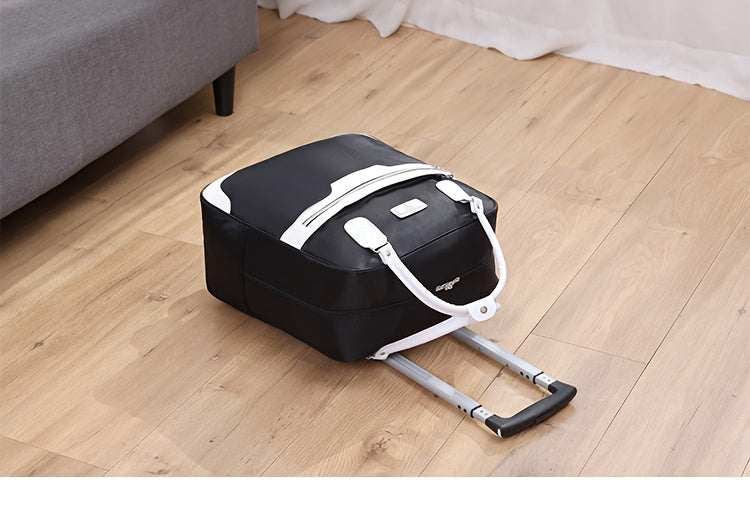 Maleta de Viaje Plegable de Gran Capacidad, Bolso de Viaje para Exteriores, Maleta con Ruedas, Bolso Unisex con 4 Ruedas Univer y Asa Retráctil, Maleta Ligera, Robusta y Duradera