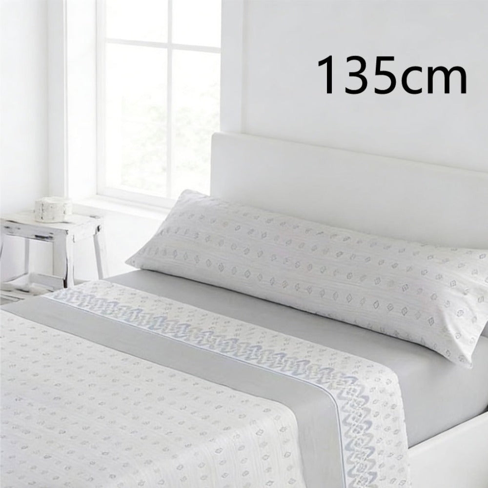Juego de ropa de cama (Sábana ajustable, Cubrecama, Funda de almohada) | Juego de sábanas estampadas de 3 piezas | Primavera/Verano | Múltiples estilos | Tejido suave | 180cm - Múltiples tamaños disponibles
