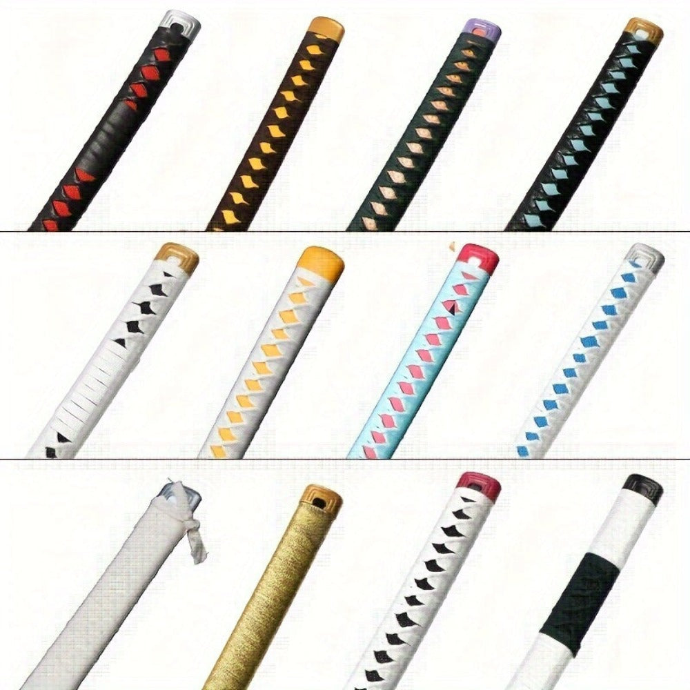 Espadas Katana Anime de Bambú de 104.14cm No Afiladas, Múltiples Estilos Incluyen Cinturón y Soporte para Espada, Regalo de Navidad Halloween, Accesorios de Cosplay para Disfraces de Personajes