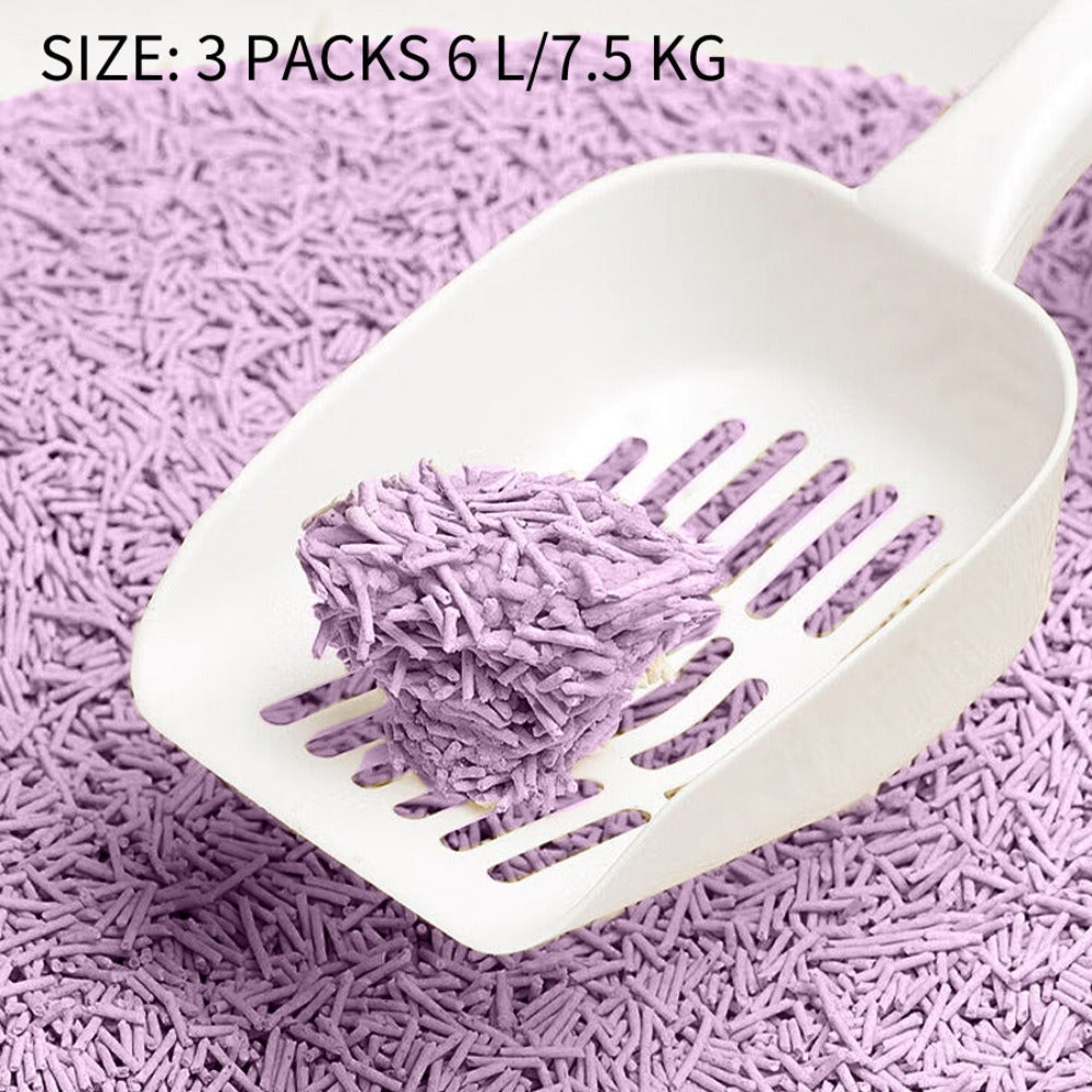 La arena para gatos se aglomera en segundos Arena para gatos vegetal Arena para gatos desodorizada, sin polvo y sin mezcla Suministros para mascotas fáciles de almacenar - 1 bolsa Varios sabores