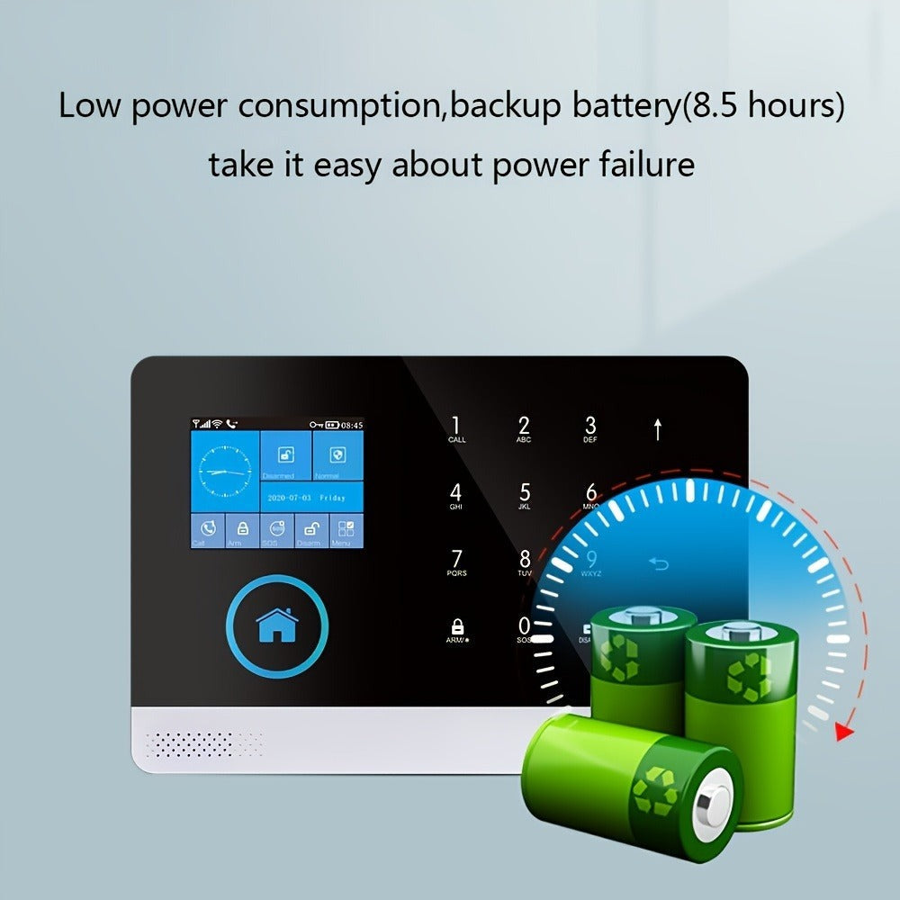 Sistema de alarma PGST para seguridad del hogar, kit de alarma DIY WiFi+GSM 2G con alerta por aplicación de teléfono, sensor de puerta/ventana, control remoto, compatible con Alexa y Google para casa, apartamento