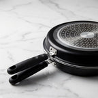 Sartén Doble Volteadora Ø24 cm para Tortillas | Antiadherente | Apta para Inducción | Libre de PFOA