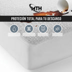 Protector de colchón ajustado impermeable, funda de sábanas de algodón terciopelo de 30 cm de profundidad, bolsillo ajustable, protector de terciopelo suave adecuado para todas las camas, incluidas camas individuales/dobles/camaras king, lavable a máquina