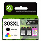 Cartuchos de tinta 303XL para HP 303Xl de alto rendimiento, compatibles con HP 7220e 7224e 7920e 7924e Envy Photo 6220 6230 6232 6234 7130 7234 7830 Tango X, Negro y Tricolor, Multipack