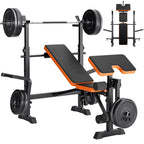 Banco de Pesas Ajustable Todo en Uno: Estación Multifuncional para Sentadillas, Extensión de Piernas y Flexiones Mariposa para Entrenamientos Corporales Completos en Casa