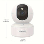 1pc Boykeep Cámaras de Seguridad Inalámbricas, Sistema de Cámaras de Seguridad para el Hogar con Giro y Inclinación de 360°, Detección de Movimiento, Seguimiento Automático, Audio Bidireccional, Visión Nocturna a Color 2K, Configuración Sencilla, Wi-Fi 5G