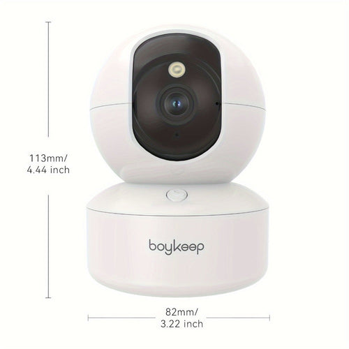 1pc Boykeep Cámaras de Seguridad Inalámbricas, Sistema de Cámaras de Seguridad para el Hogar con Giro y Inclinación de 360°, Detección de Movimiento, Seguimiento Automático, Audio Bidireccional, Visión Nocturna a Color 2K, Configuración Sencilla, Wi-Fi 5G