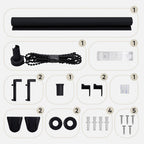 Persiana Blackout Sekey sin perforaciones, fijación con abrazadera, 55 cm de ancho, persiana lateral, protección contra el calor, pantalla de privacidad y protección solar, montaje en pared, montaje en techo, persiana con abrazadera para ventanas y puerta