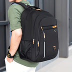 1 pieza de mochila de negocios Vanaheimr para estudiantes universitarios - Compartimento ligero para portátil, correas de hombro ajustables, forro de poliéster duradero, negro, perfecta para la escuela, el trabajo o el viaje, regalo ideal de cumpleaños, m
