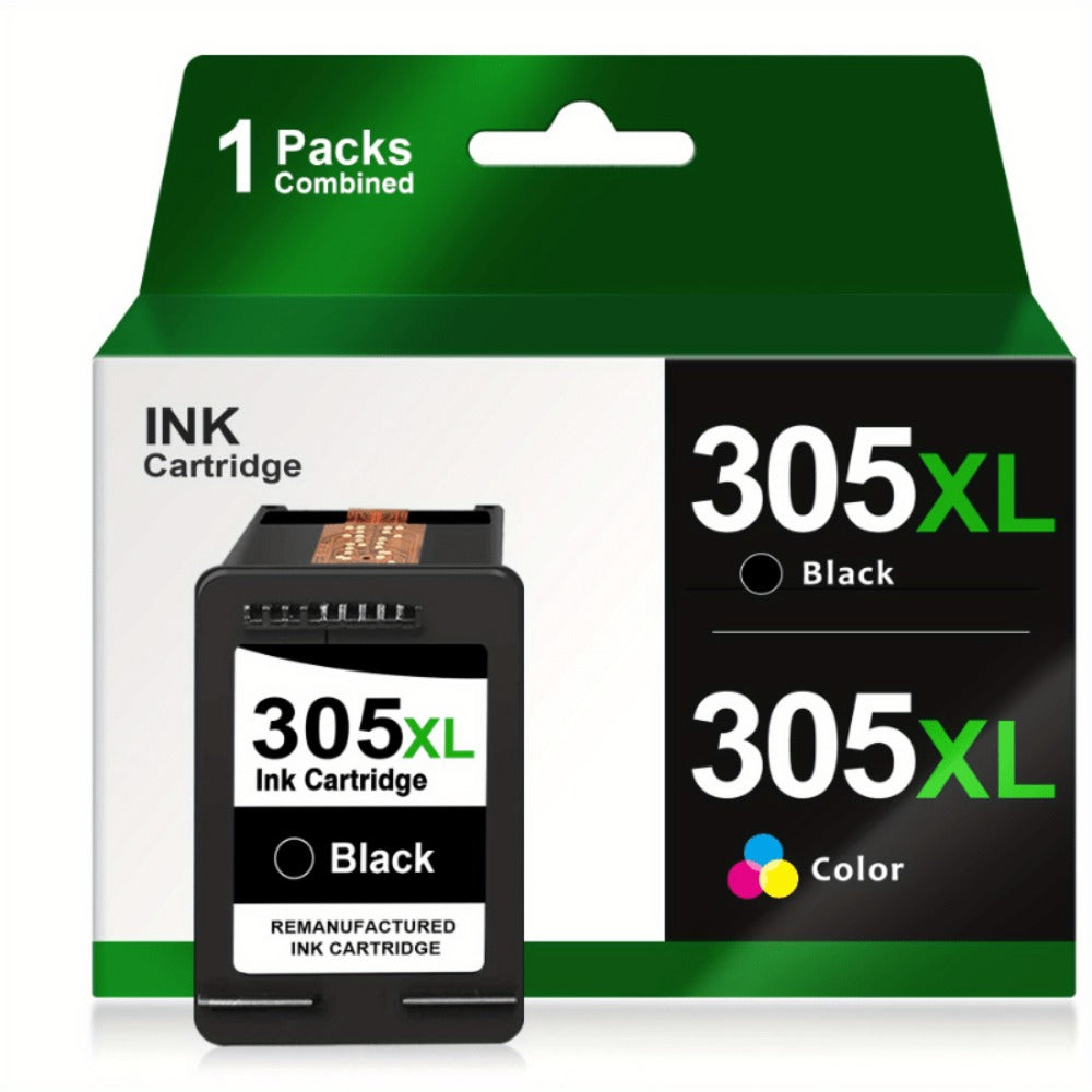 Cartucho de tinta remanufacturado de alto rendimiento 305XL para HP 305 305XL compatible con HP DeskJet 2700 2710 2720 2722 DeskJet Plus 4100 4120 4130 Envy 6000 6010 6020 6032 Envy Pro 6400 6420 - Negro y Tricolor