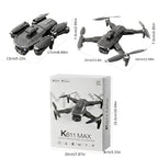 El dron K611 MAX cuenta con baterías duales y cámaras duales, posicionamiento de flujo óptico, despegue con un clic, hover automático, resistencia al viento fuerte y evitación inteligente de obstáculos, lo que lo hace diseñado específicamente para la foto