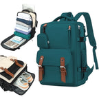Mochila de Viaje para Cabina de Avion 43x30x18 para Vuelo Barato, Equipaje de Mano y Espaciosa con Compartimento para Zapatos y Mochila Antirrobo Multifuncional para Viajes (266)