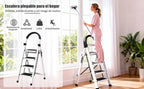 Escalera plegable doméstica de acero aleado con pasamanos antideslizante
