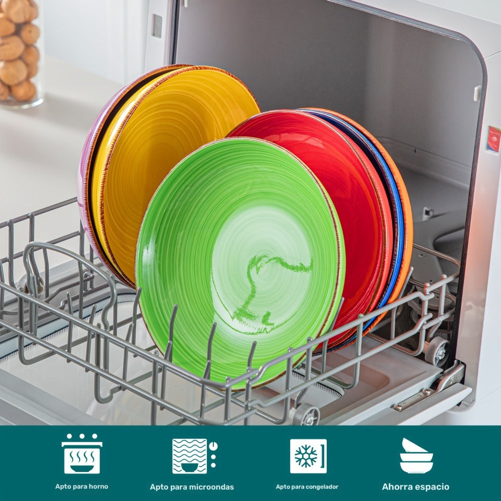 Juego de 6 tazones de arcilla coloridos para pasta, cada uno con una capacidad de 1140 ml, perfectos para servir sopa