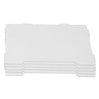 Organizador de bandeja de letras con 5 compartimentos de almacenamiento, bandeja de letras blanca, organizador de papel A4 para escritorio de oficina, bandejas de escritorio blancas con compartimentos, bandejas de papel apilables con construcción de espig