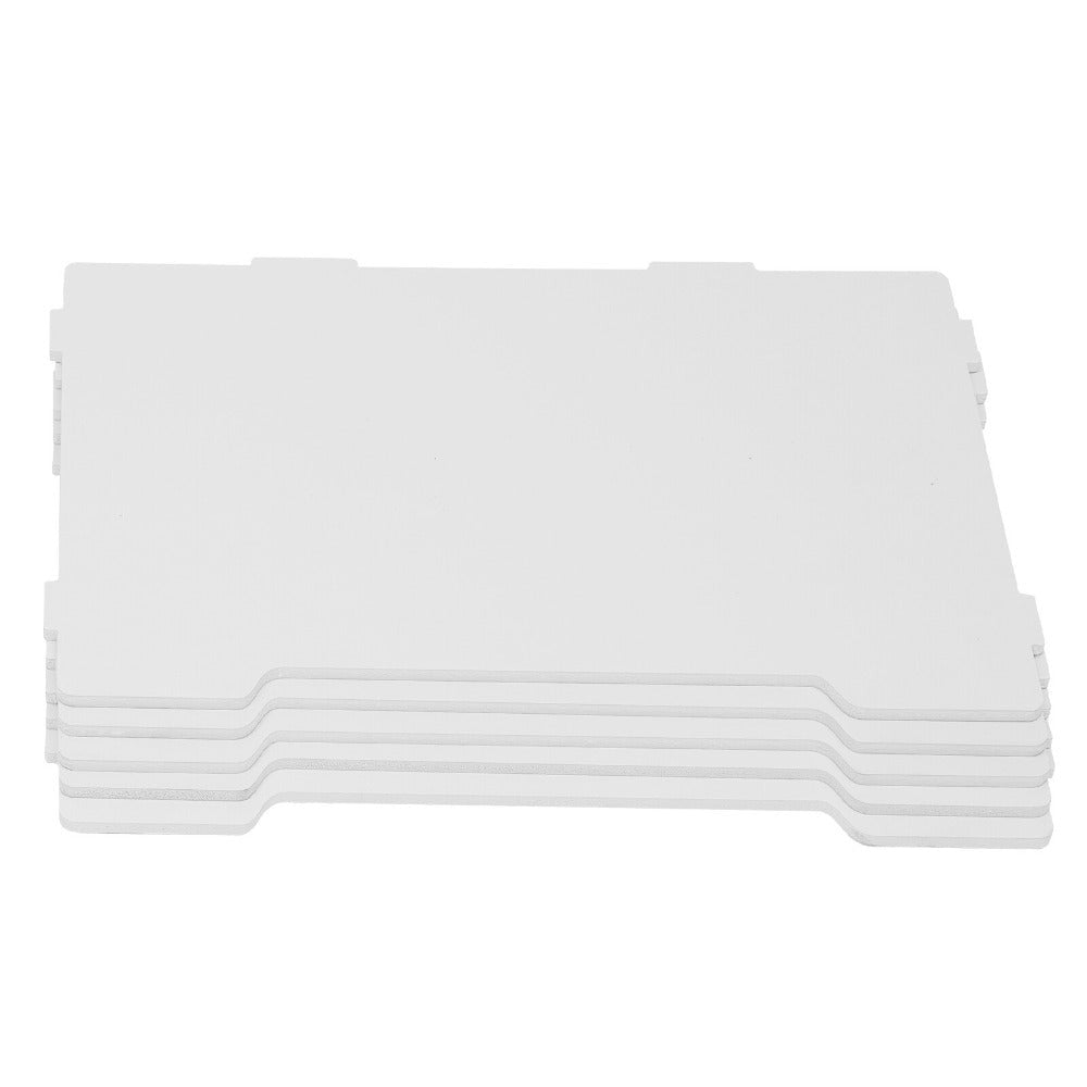 Organizador de bandeja de letras con 5 compartimentos de almacenamiento, bandeja de letras blanca, organizador de papel A4 para escritorio de oficina, bandejas de escritorio blancas con compartimentos, bandejas de papel apilables con construcción de espig