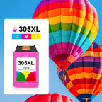 Cartuchos de tinta remanufacturados 305XL compatibles con cartuchos de tinta HP 305XL, reemplazo de color negro para impresoras HP Deskjet 2700 2700E 2752 2752E 2742 2755 4100 4100E 4152 4155E 6000 6055 6400 6458 6458E 6455E