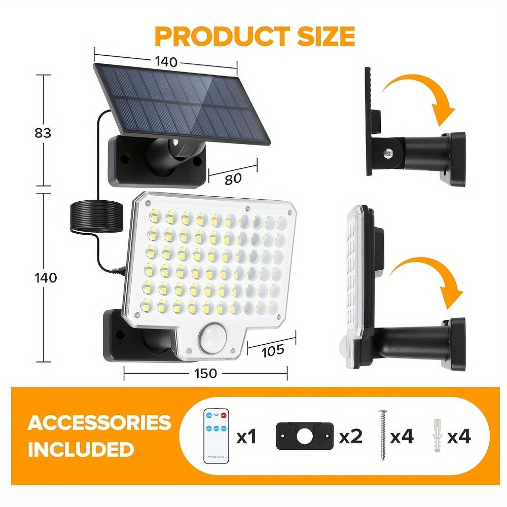 Luces solares LED con sensor de movimiento | Pared, jardín y seguridad exterior