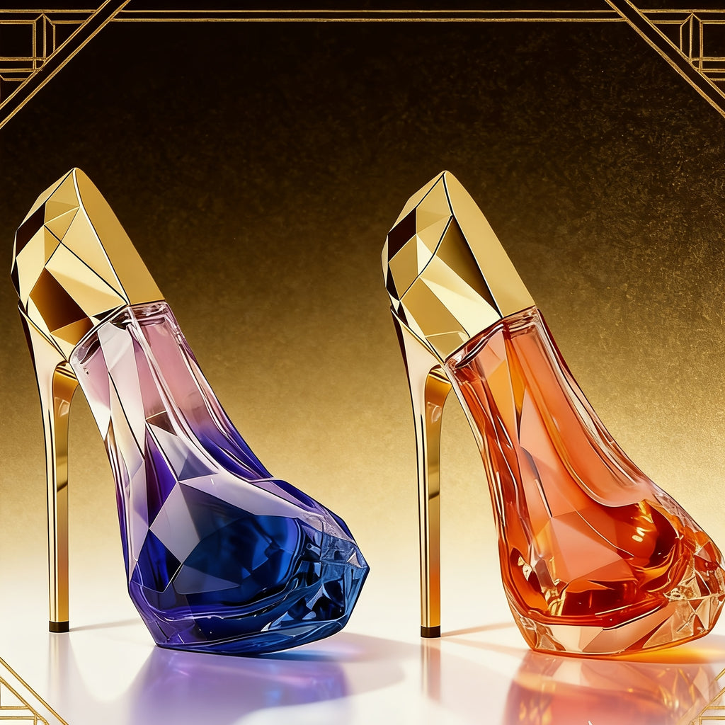 Set de Perfumes Elegantes de Tacón Alto para Mujer | Spray de Perfume Natural Naranja, Fragancia Floral Fresca de Larga Duración, Que Muestra Encanto Femenino, Perfecto para el Desplazamiento Diario y Viajes (30ml*2)