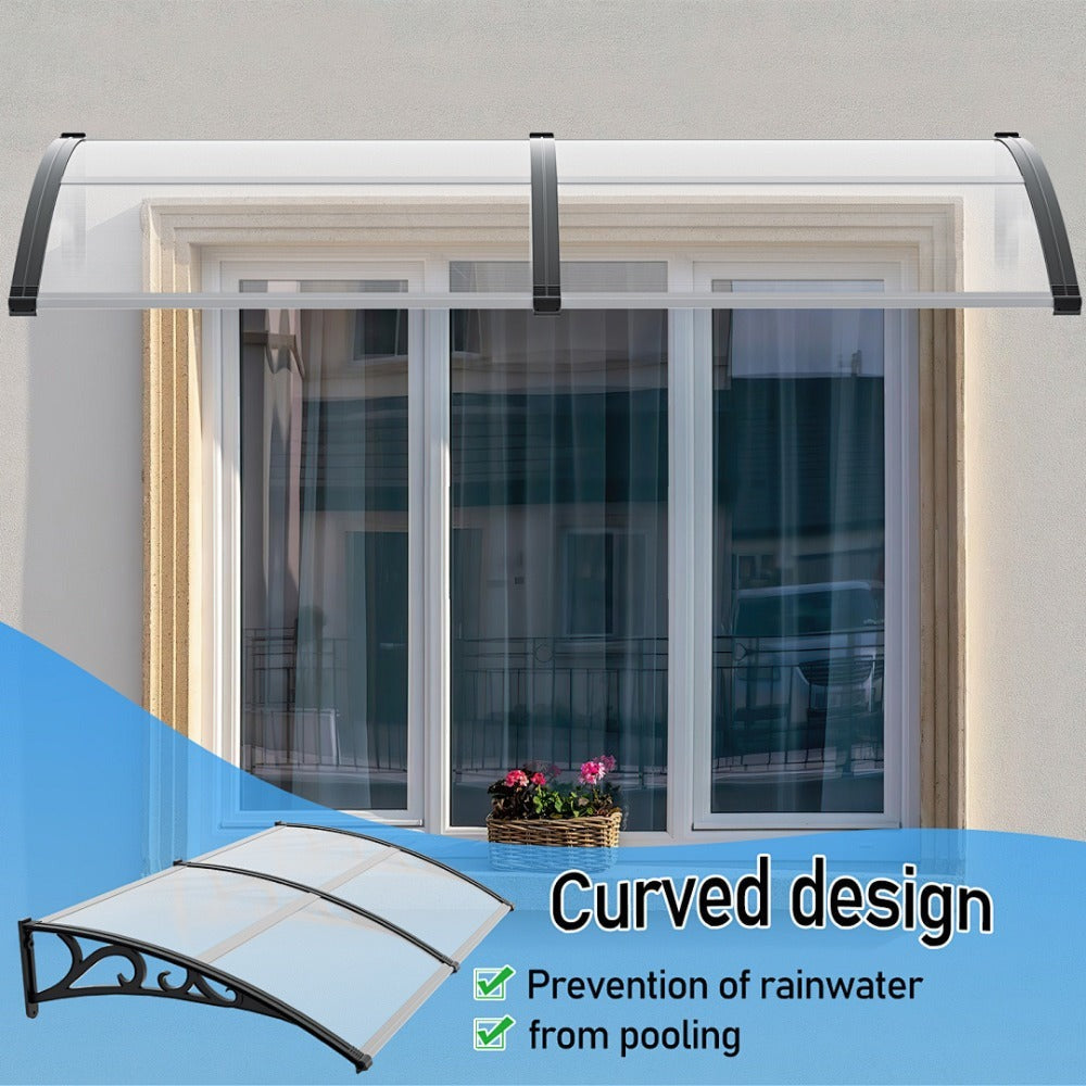 Toldo inclinado, toldo de toldo, soporte de toldo para escaparate, para puerta de entrada, protección contra la intemperie, cubierta para la lluvia, toldo para puerta de entrada, diseño de toldo curvo, toldo para puerta, toldo para jardín, balcones, venta