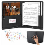 Carpeta de música A4 grande, carpeta de música de 4 anillos, 220 hojas máximas, para piano y actuación en escena