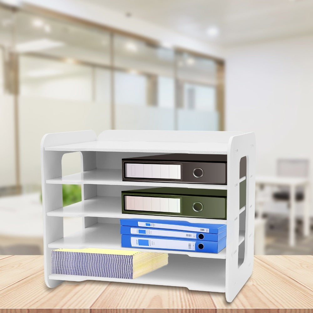 Organizador de Documentos de 5 Niveles Apilables para Oficina con Bandejas de Archivos Nuevos