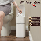 Papelera Inteligente con Tapa para Baño, Blanca, Productos de Almacenamiento para el Hogar, Recomendada para Cocina, Baño y Dormitorio